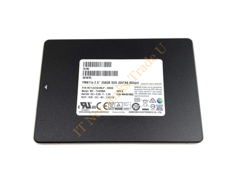 MZ7LN256HMJP-00000 Samsung PM871a Series 256GB Triple-Level Cell (TLC) SATA 6Gb/s 2.5-inch Solid State Drive SSD Storage