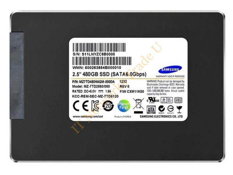 MZ7TD480HAGM000DA Samsung PM843 Data Center Series 480GB Triple-Level Cell (TLC) SATA 6Gb/s Read Intensive 2.5-inch Solid State Drive SSD Storage