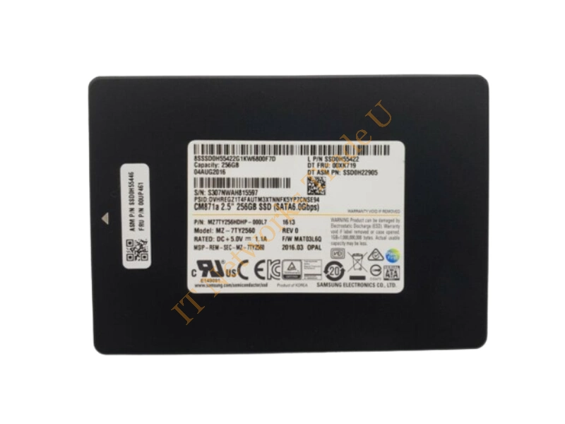 MZ7TY256HDHP-000L7 Samsung CM871a Series 256GB Triple-Level Cell (TLC) SATA 6Gb/s 2.5-inch Solid State Drive SSD Storage