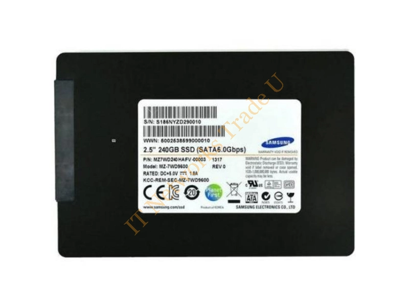 MZ7WD240HCFV-000H3 Samsung SM843Tn Data Center Series 240GB Multi-Level Cell (MLC) SATA 6Gb/s High Write Endurance 2.5-inch Solid State Drive SSD Storage