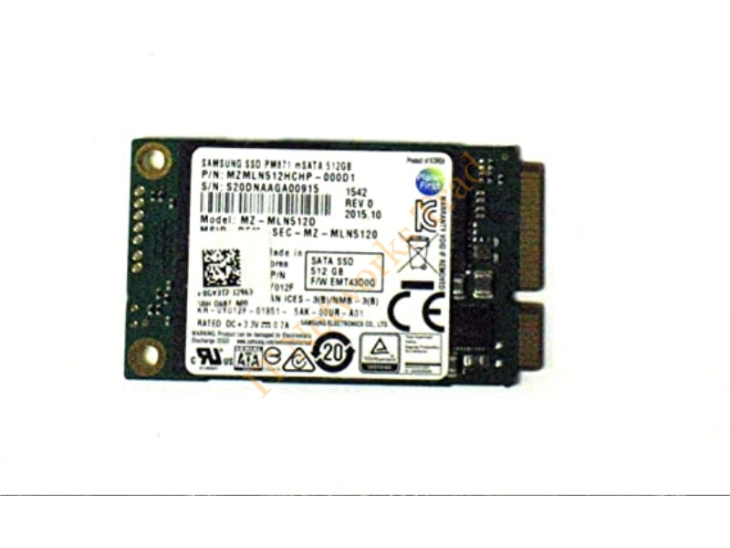 MZMPC256HBGJ000H1 Samsung PM830 Series 256GB Multi-Level Cell (MLC) SATA 6Gb/s mSATA Solid State Drive SSD Storage