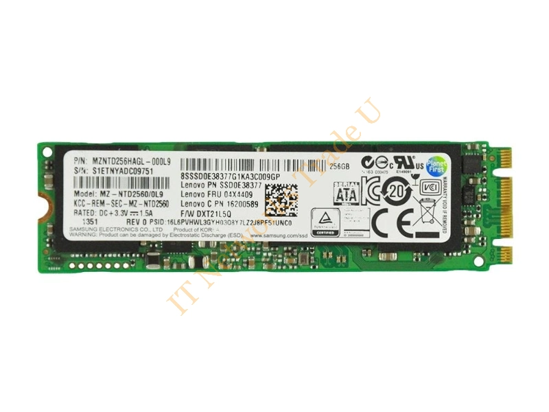 MZNTD256HAGL Samsung PM841 Series 256GB Triple-Level Cell (TLC) SATA 6Gb/s M.2 2280 Solid State Drive SSD Storage