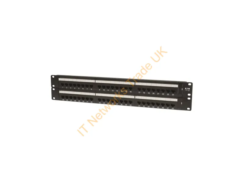 N052-048 - Tripp Lite 48-Port 2U Rack-Mount Cat5e 110 Patch Panel, 568B, RJ45 Ethernet Networking Accessory