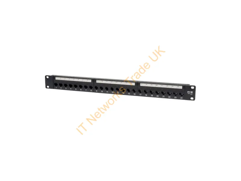 N054-024 - Tripp Lite 24-Port 1U Rack-Mount Cat5e Feedthrough Patch Panel, RJ45 Ethernet Networking Accessory