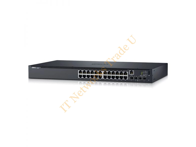 N1524 Dell PowerConnect N1524P 24-Port 24 x 10/100/1000 + 4 x 10 Gigabit SFP+ PoE+ Rack-Mountable Layer 2 Managed Network Switch