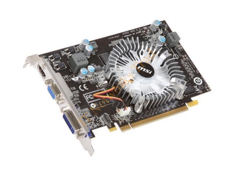 N220GT-MD1G MSI GeForce GT 220 1GB 128-Bit GDDR2 PCI Express 2.0 x16 Dual-link DVI/ D-Sub/ HDMI/ HDCP Ready SLI Support Video Graphics Card