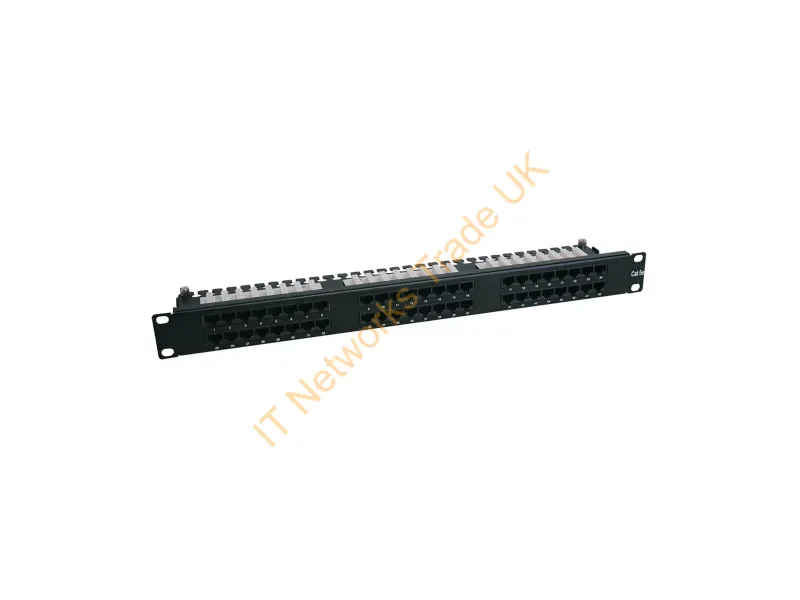 N252-048-1U - Tripp Lite 48-Port 1U Rack-Mount Cat6/Cat5 High Density 110 Patch Panel, 568B, RJ45 Ethernet Networking Accessory