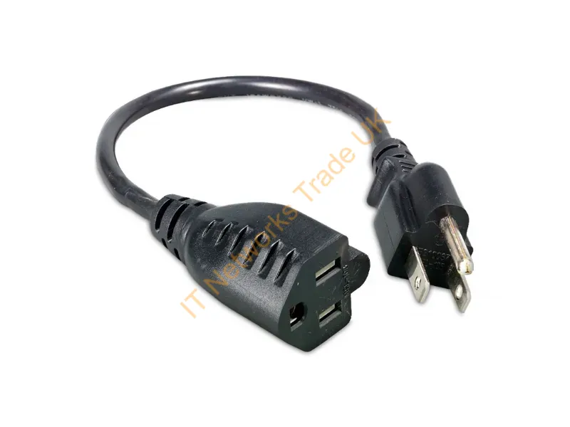 N515P-N515R-15F-ENC - Enet Components N515P-N515R-15F-Enc Power Cable Black Nema 5-15P Nema 5-15R