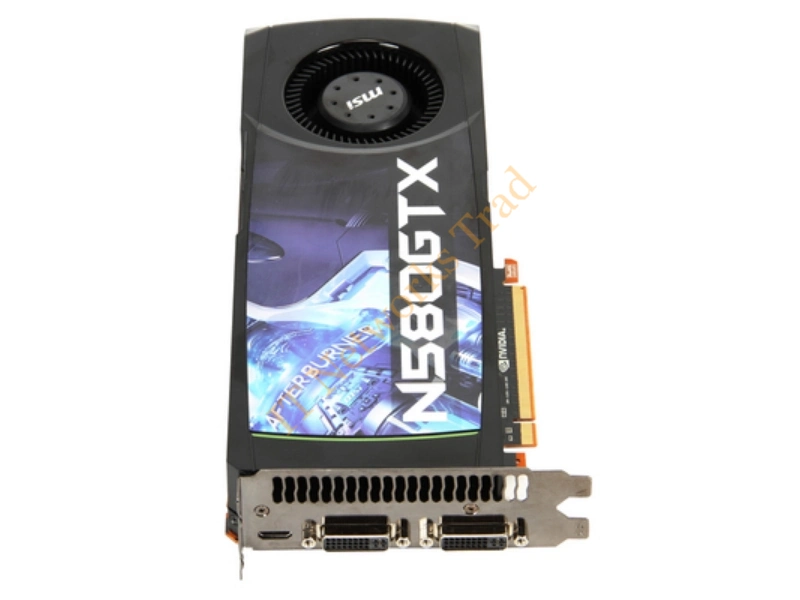 N580GTX-M2D15D5 MSI GeForce GTX 580 1.5GB GDDR5 384-Bit PCI Express 2.0 x16 Dual DVI/ Mini HDMI/ HDCP Support Video Graphics Card
