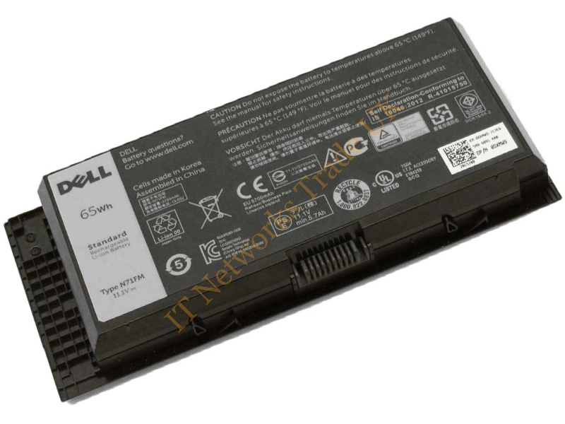 N71FM Dell 6-Cell 65WHr Battery 5500 Precision M4800 M6800 Laptop Battery