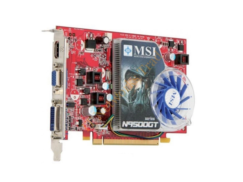 N9500GT-MD1GD2 MSI GeForce 9500GT 1GB 128-Bit GDDR2 PCI Express 2.0 x16 DVI/ HDMI/ D-Sub HDCP Ready Video Graphics Card