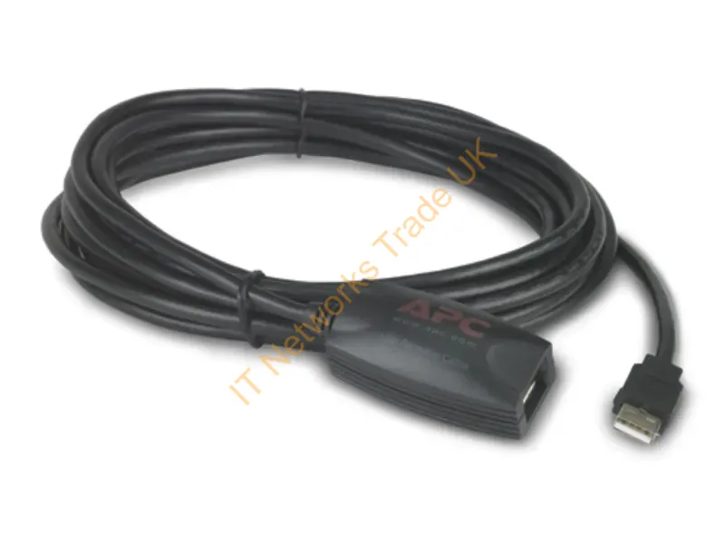 APC NetBotz USB Latching Repeater Cable, Plenum, 5m 5.00m USB A USB A Male Male Black USB cable