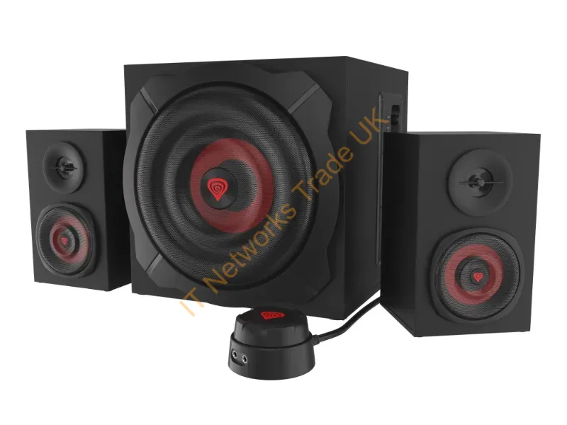 NCS-1408 - GENESIS Helium 610BT speaker set 60 W PC/Laptop Black, Red 2.1 channels 2-way 30 W Bluetooth