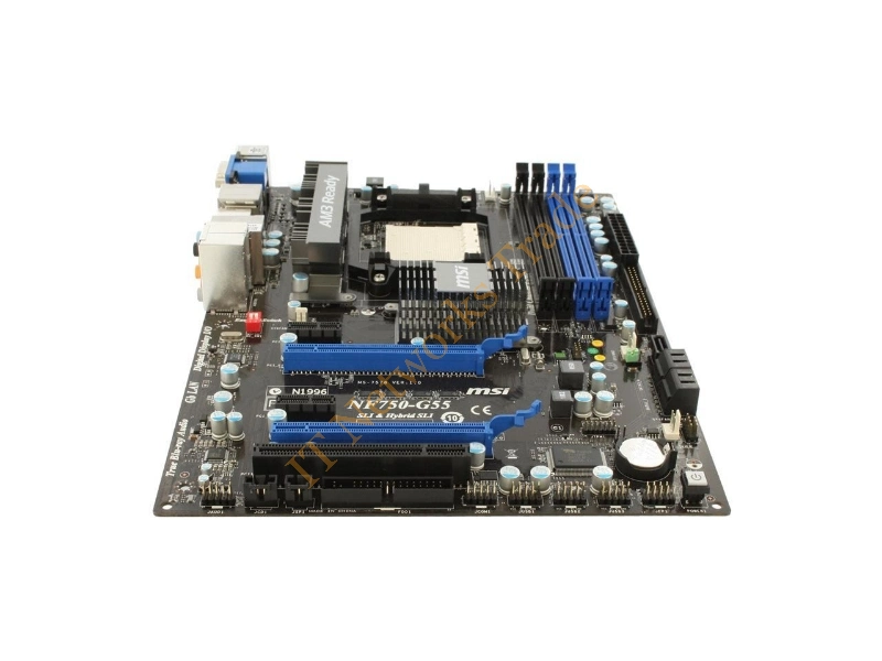 NF750-G55 MSI Nvidia nForce 750a SLI DDR3 4-Slot ATX System Board Socket AM3 Desktop Motherboard
