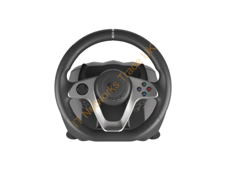 NGK-1567 - GENESIS Seaborg 400 Black, Silver USB Steering wheel + Pedals Nintendo Switch, PC, PlayStation 4, Playstation 3, Xbox 360, Xbox One, Xbox One S, Xbox One X