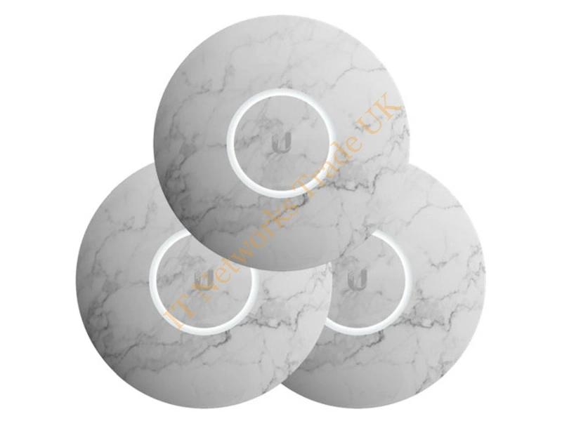 NHD-COVER-MARBLE-3 - Ubiquiti MarbleSkin WLAN access point cover cap (Ubiquiti UniFi U6+/U6-Lite/NanoHD Skin Cover Marble - 3 Pack - nHD-cover-Marble-3)