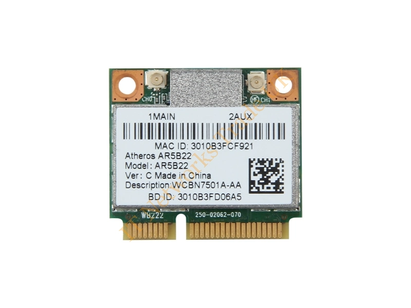NI.23600.030 Acer 802.11BGN Atheros Wireless LAN Board Wireless LAN Card