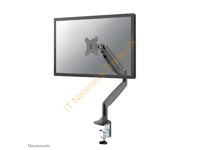 NM-D750BLACK - Newstar Full Motion Desk Mount (clamp & grommet) for 10-32" Monitor Screen, Height Adjustable (gas spring) Black Monitor Accessory