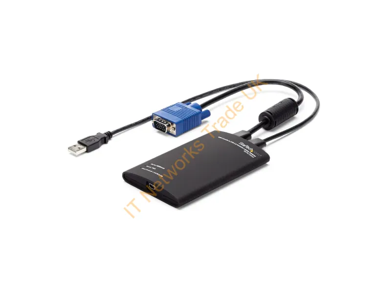 NOTECONS01 StarTech 1-Port KVM Console to USB 2.0 Portable Laptop Crash Cart Adapter KVM Switch