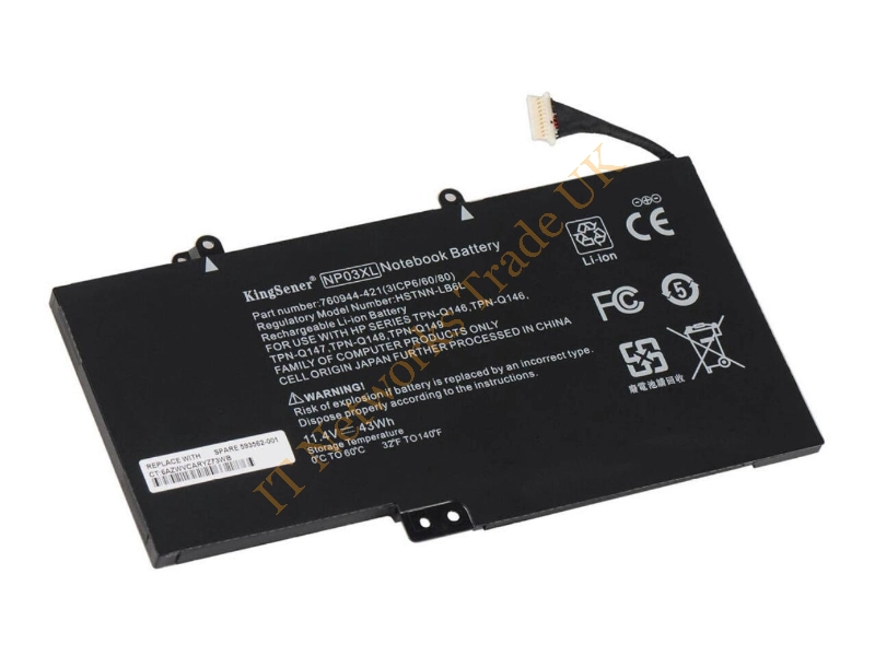 NP03XL HP 3-Cell 11.4v Li-ion Battery for Pavilion X360 Laptop Battery