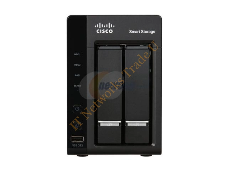 NSS322D00-K9 Cisco NSS 322 Smart Storage Network Storage Server (NAS) Intel Atom D510 1.66 GHz RJ-45 Network USB eSATA VGA