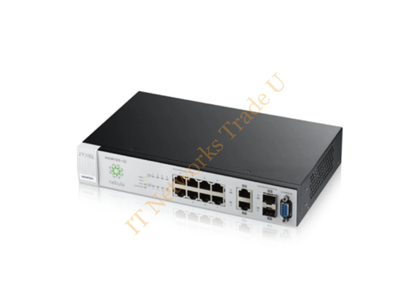 NSW100-10-GB0101F - ZyXEL NSW100-10 Managed L2 Gigabit Ethernet (10/100/1000) Black Network Switch