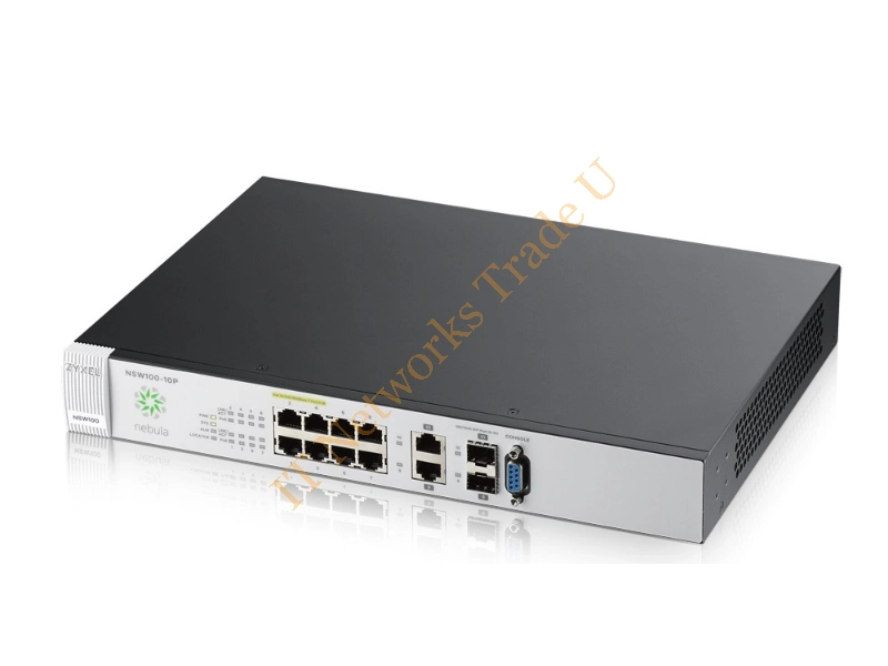 NSW100-10P-EU0101F - ZyXEL Nebula NSW100 Managed L2 Gigabit Ethernet (10/100/1000) Power over Ethernet (PoE) Black, Silver Network Switch
