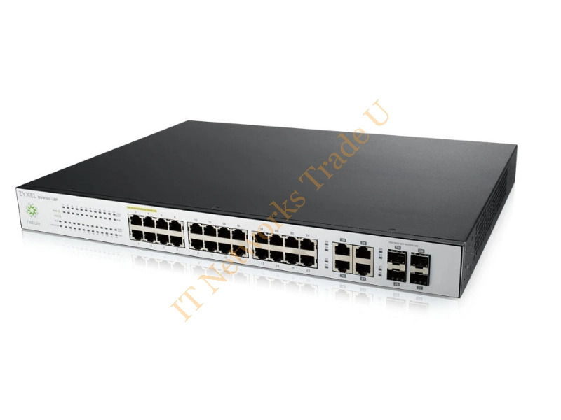 NSW100-28P-EU0101F - ZyXEL NSW100-28P Managed network switch L2 Gigabit Ethernet (10/100/1000) Power over Ethernet (PoE) Black, Grey