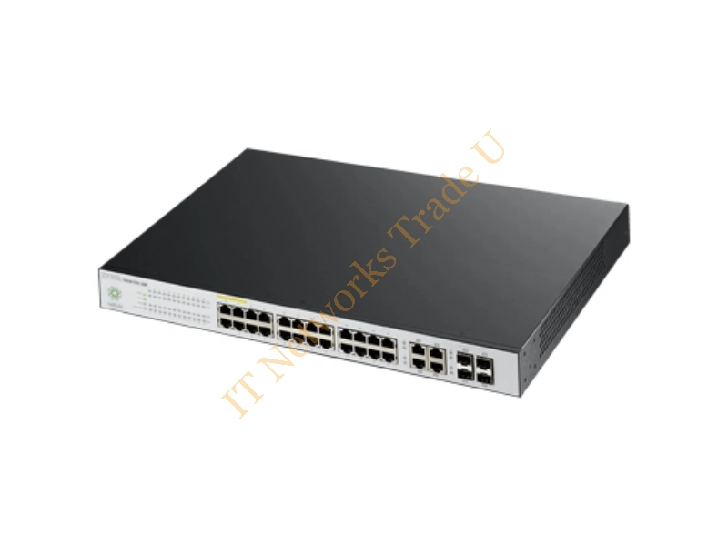 NSW100-28P-GB0101F - ZyXEL NSW100-28P Managed L2 Gigabit Ethernet (10/100/1000) Power over Ethernet (PoE) Black, Grey Network Switch