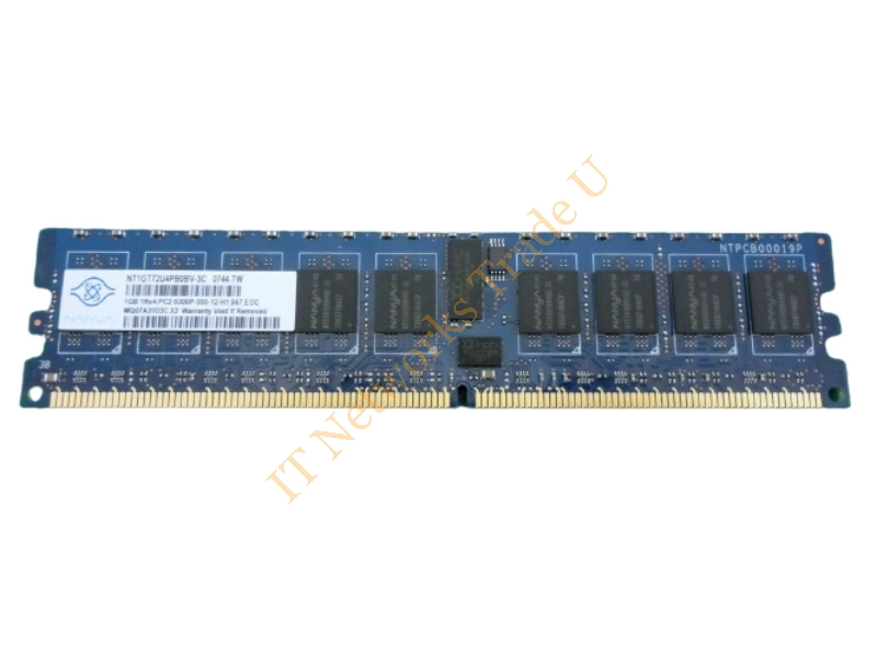 NT1GT72U4PB0BV-3C Nanya 1GB DDR2-667MHz PC2-5300 ECC Registered CL5 240-Pin DIMM Dual Rank Memory Module Server Memory
