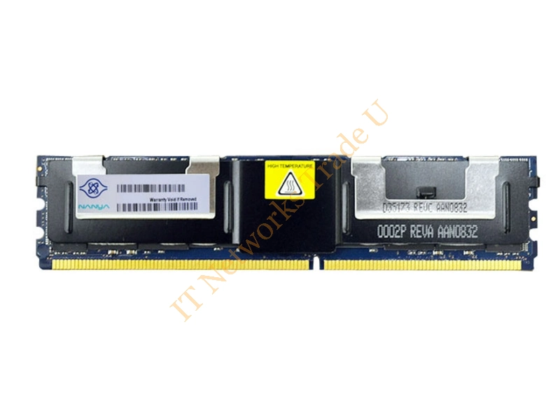 NT1GT72U8P80BN-3C Nanya 1GB DDR2-667MHz PC2-5300 ECC Fully Buffered CL5 240-Pin DIMM Dual Rank Memory Module Server Memory
