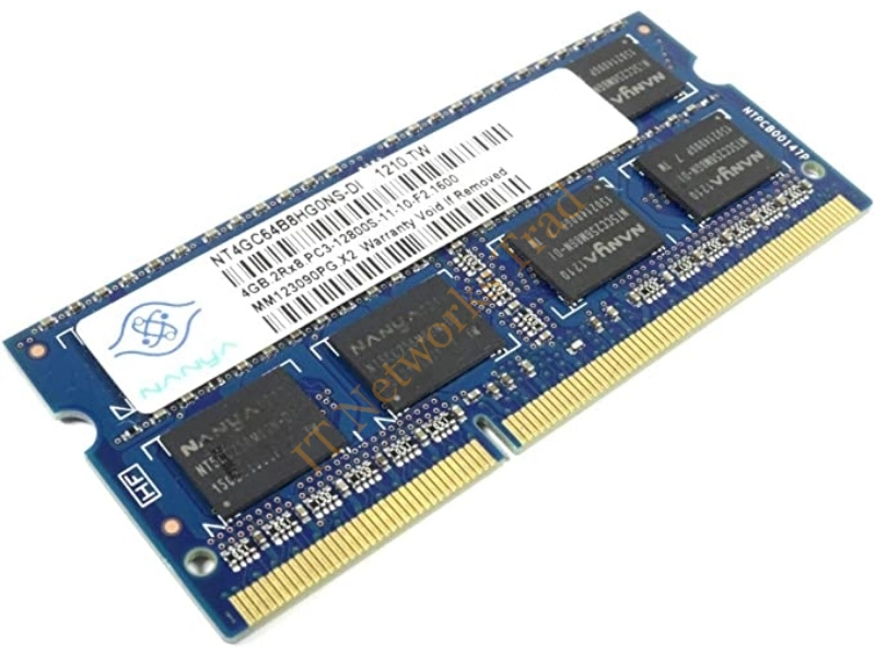 NT4GC64B8HG0NS-DI Nanya 4GB DDR3-1600MHz PC3-12800 non-ECC Unbuffered CL11 204-Pin SoDimm Dual Rank Memory Module Laptop Memory