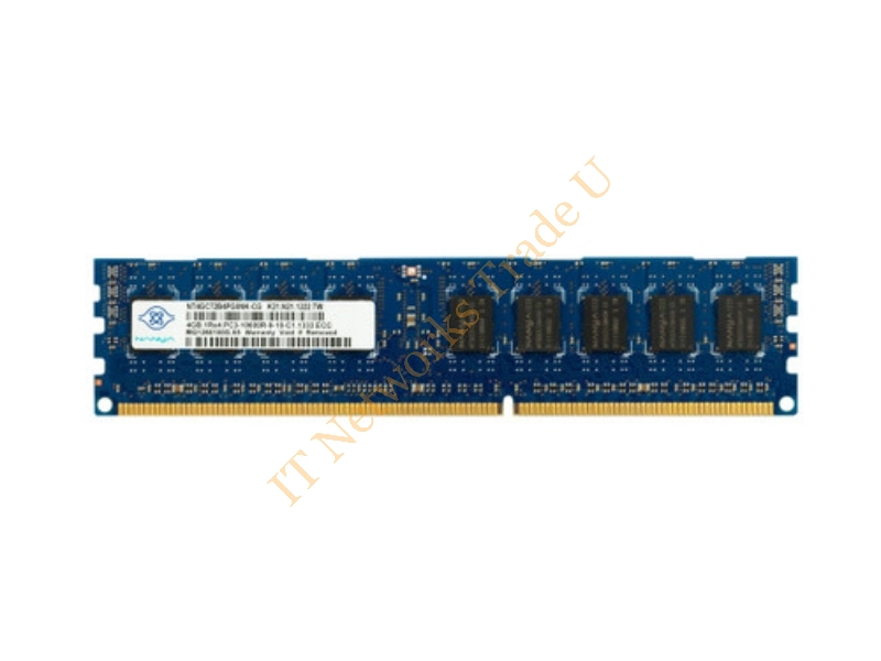 NT4GC72B4PG0NK-CG Nanya 4GB DDR3-1333MHz PC3-10600 ECC Registered CL9 240-Pin DIMM Single Rank Memory Module Server Memory
