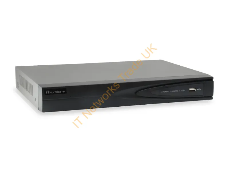 NVR-0504 - LevelOne GEMINI 4-Channel PoE Network Video Recorder, 4 PoE Outputs, H.265