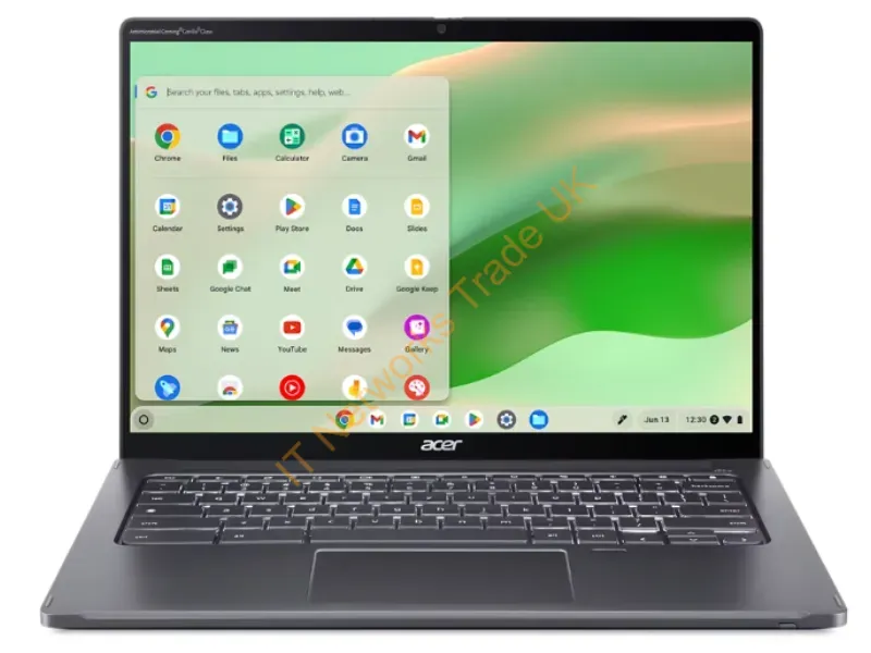 NX.KLCAA.001 - Acer Chromebook Enterprise Spin 714 Cp714-2Wn-3338 Intel Core I3 I3-1315U 14" Touchscreen Full Hd 8 Gb Lpddr4X-Sdram 128 Gb Ssd Wi-Fi 6E (802.11Ax) Chromeos Gray