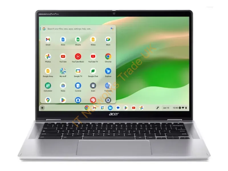 NX.KWKAA.001 - Acer Chromebook Spin 314 Cp314-2Hn-39K7 Intel Core 5 120U 15.6" Touchscreen Full Hd 16 Gb Lpddr5-Sdram 256 Gb Ssd Wi-Fi 6E (802.11Ax) Chromeos Silver