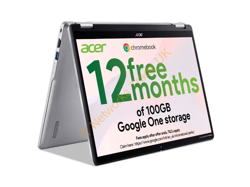 NX.KYHEK.006 - Acer 14 CB SPIN N100 4GB 64GB CHROME SILV