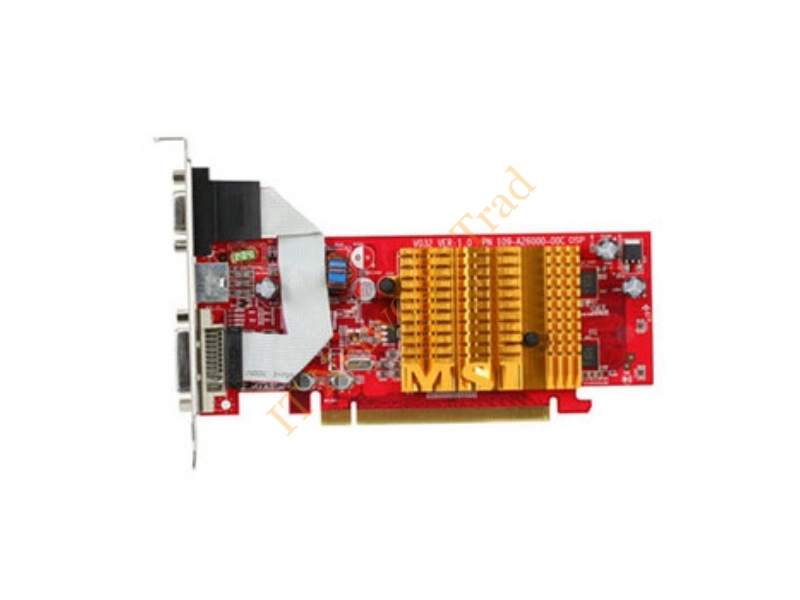 NX6200AX-TD128 MSI GeForce 6200AX 128MB DDR Memory TV-out S-Video connector DVI Connector Video Graphics Card