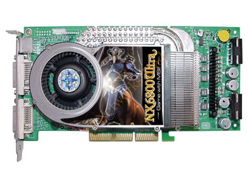 NX6800-ULTRA-T2D256 MSI GeForce 6800 Ultra 256MB 128-Bit DDR3 2DVI AGP Video Graphics Card