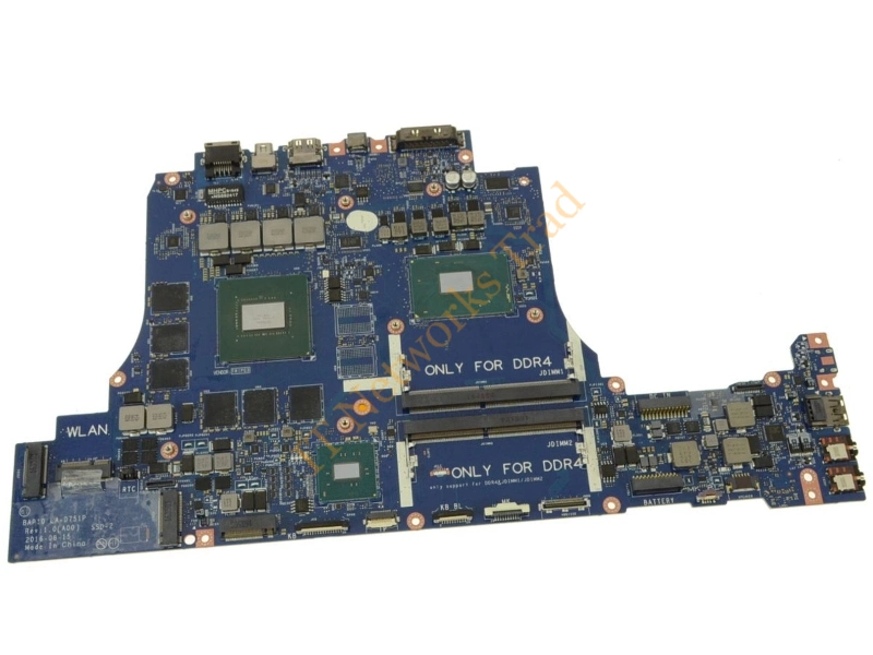 NXK67 Dell System Board GTX1060/6GB with Intel I7-7700HQ 2.80GHz CPU for Alienware 17 R4 Laptop Laptop Motherboard