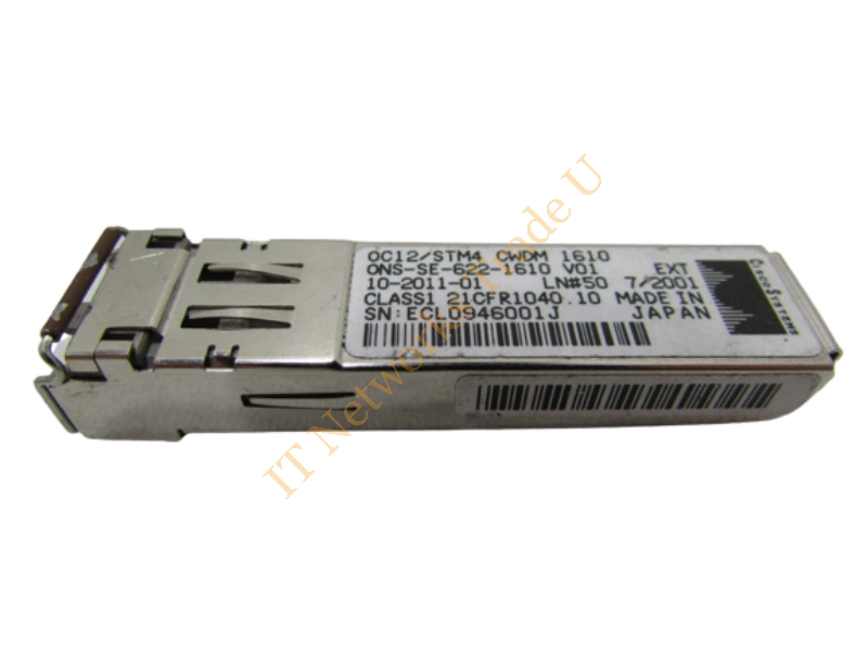 ONS-SE-622-1610 Cisco Single-Mode 622Mbps OC-12/STM-4 622MBase-CWDM Fiber 100km 1610nm Duplex LC Connector SFP Transceiver Module