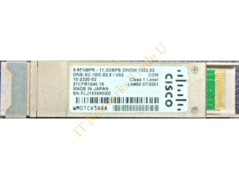 ONS-XC-10G-52.5= Cisco 10Gbps 10GBase-DWDM OC-192/STM-64 Single-mode Fiber 80km 1552.52nm Duplex LC Connector XFP Transceiver Module