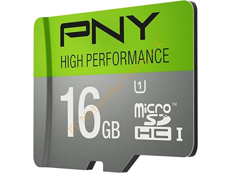 P-SDU16GU190G-GE-A1 PNY Turbo Performance 16GB Class 10 microSDHC UHS-I Flash Memory Card