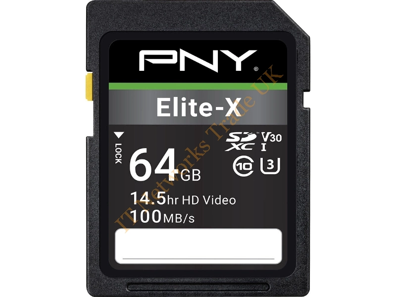 P-SDU64U390EX-GE PNY Elite-X 64GB Class 10 microSDXC Flash Memory Card
