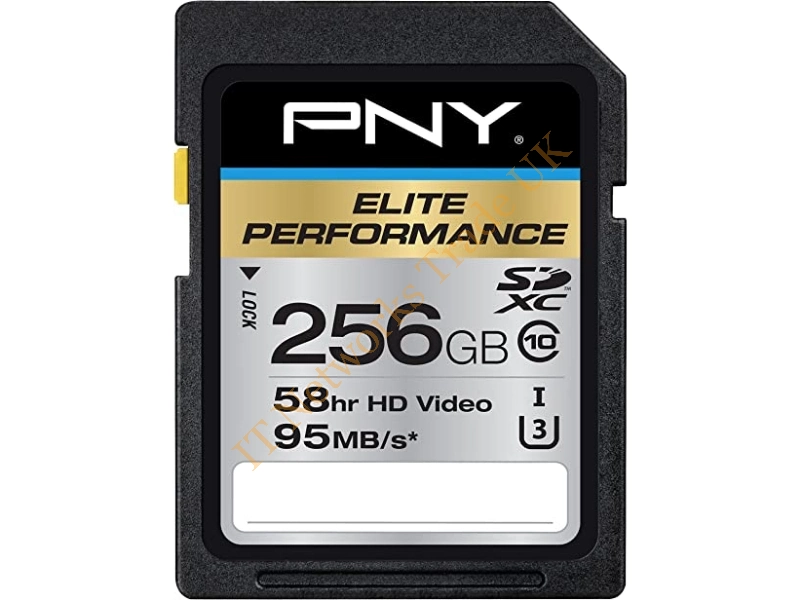 P-SDX256U395-GE PNY Elite Performance 256GB Class 10 SDXC UHS-I U3 Flash Memory Card