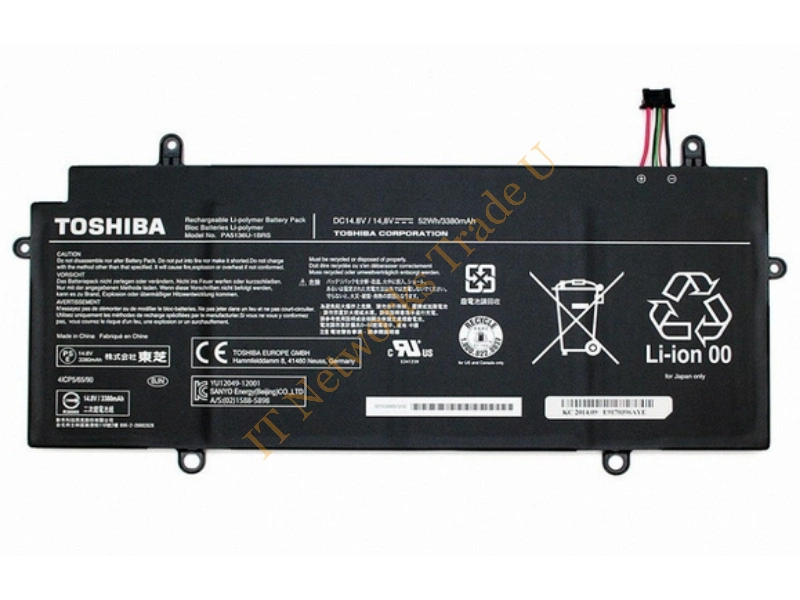 P000586330 - Toshiba Li-Po 3380mAh Lithium-Ion Polymer 3380mAh 14.8V rechargeable battery Cable