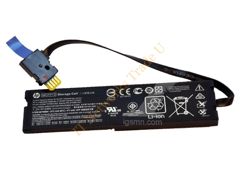 P01362-B21 HP 96-Watts Smart Storage Battery with 260mm Cable for ProLiant DL/ML/SL Server Cache Battery