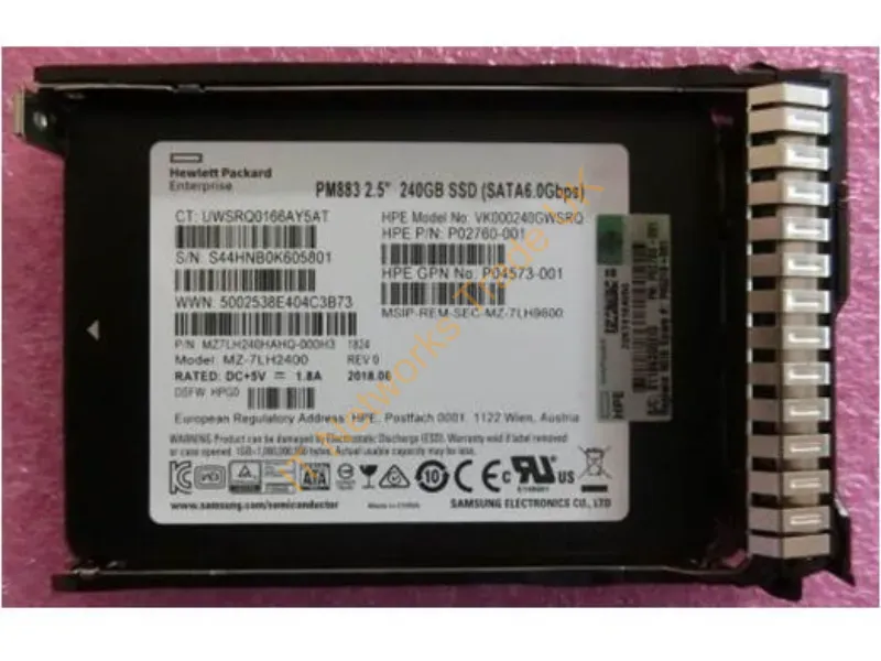 P05319-001 HP 240GB SATA 6Gb/s Read Intensive 2.5-inch Solid State Drive SSD Storage
