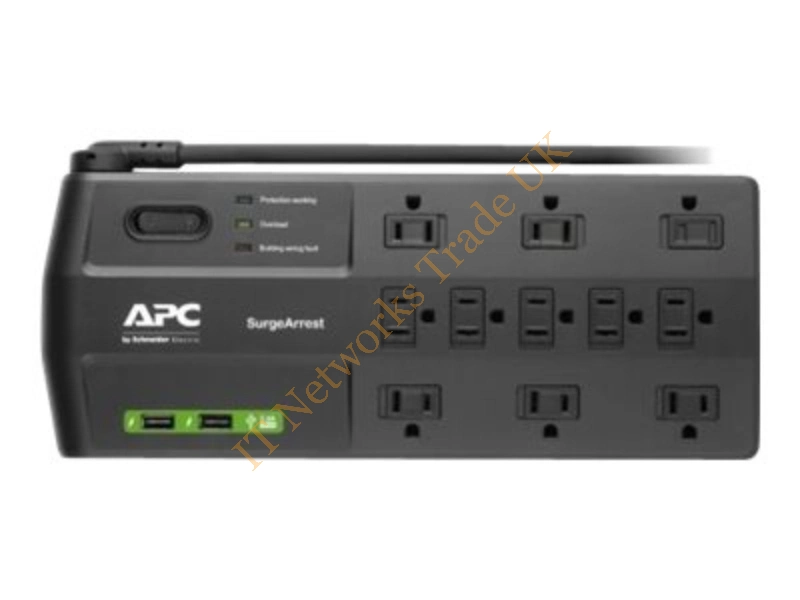 P11U2 APC 11-Ports 120V AC Power Distribution Unit wit 2 2.4A USB Charging Ports