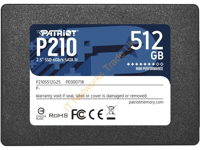 P210S512G25 - Patriot Memory P210 512 Gb 2.5" Serial Ata Iii
